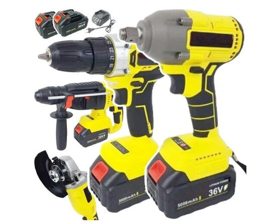 Akumuliatorinių įrankių komplektas  Elite Tools X7 4in1, 1600 W, 320 Nm